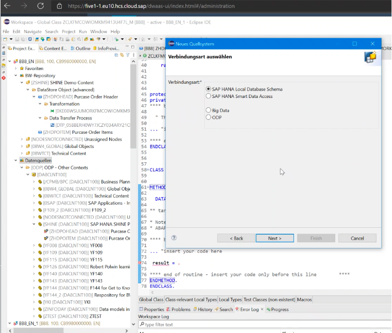 SAP BW Bridge Datasources