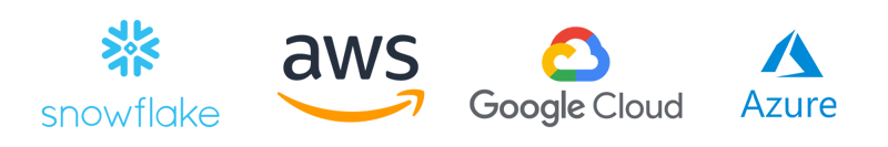 snowflake-aws-googlecloud-azure-logos